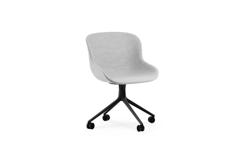 Normann Copenhagen Hyg Chair swivel 4W full upholstery black aluminum Synergy