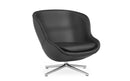 Normann Copenhagen Hyg Lounge Chair Low Swivel Aluminum Ultra Leather