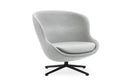 Normann Copenhagen Hyg Lounge Chair Low Swivel Black Aluminum Synergy
