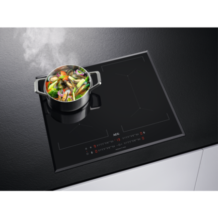 Grade A AEG MaxiSense IKE64450FB 60cm Touch Control 4 Zone Induction Hob Frameless