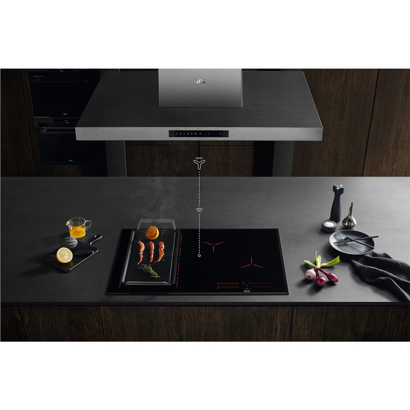 Grade A AEG IKE85751FB 80cm 5 Zone Induction Hob with Dual Bridge Zones