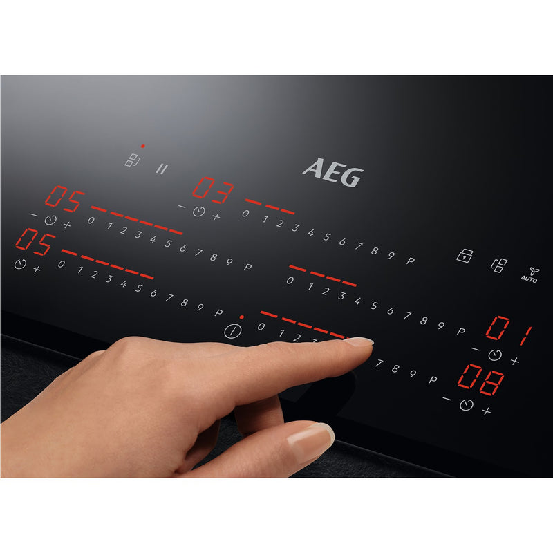 Grade A AEG IKE85751FB 80cm 5 Zone Induction Hob with Dual Bridge Zones