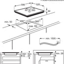 Grade A AEG 6000 Series IKX64301CB 60cm 4 Zone Induction Hob