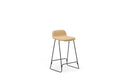 Normann Copenhagen Just Barstool 65 w. back Full Upholstery cm Black steel/ Synergy