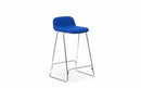 Normann Copenhagen Just Barstool w. back 65 Full Upholstery cm Chrome/ Aquarius