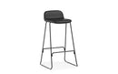 Normann Copenhagen Just Barstool w. back 75 Full Upholstery cm Black steel Ultra Leather