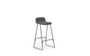 Normann Copenhagen Just Barstool w. back 75 Full Upholstery cm Black steel/ Yoredale