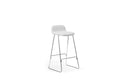 Normann Copenhagen Just Barstool w. back 75 Full Upholstery cm chrome/ Synergy