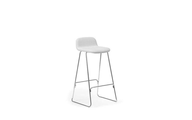 Normann Copenhagen Just Barstool w. back 75 Full Upholstery cm chrome/ Synergy