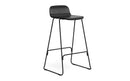 Normann Copenhagen Just Barstool w. Back 75 cm Black/Black