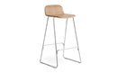 Normann Copenhagen Just Barstool w. Back 75 cm Oak/Chrome