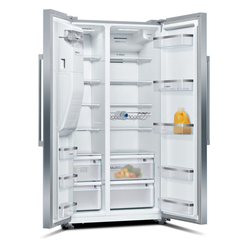Grade A Bosch KAD93AIERG Freestanding 533 Litre Frost Free American Fridge Freezer Stainless steel