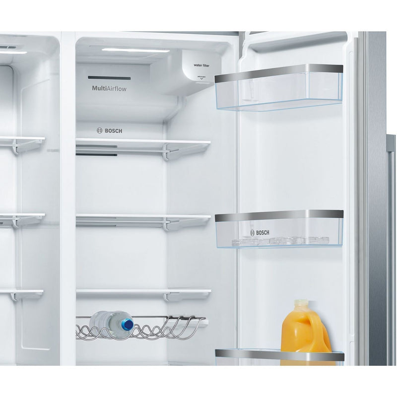 Grade A Bosch KAD93AIERG Freestanding 533 Litre Frost Free American Fridge Freezer Stainless steel