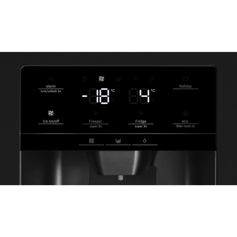 Grade C Bosch KAD93VBFPG Freestanding 533 Litre Frost Free American Fridge Freezer Black