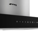 Grade A Smeg KBTI9L4VN 90cm Island Cooker Hood Stainless Steel with Black Glass