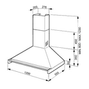 Grade B Smeg Opera KD120HXE 120cm Chimney Range Cooker Hood Stainless Steel