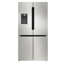 Grade A Bosch Series 6 574 Litre Four Door American Fridge Freezer - Inox - Inox-easyclean