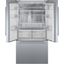 Grade C Bosch KFF96PIEP Series 8 573 Litre French Style American Freestanding Fridge Freezer - Easyclean Stainless Steel
