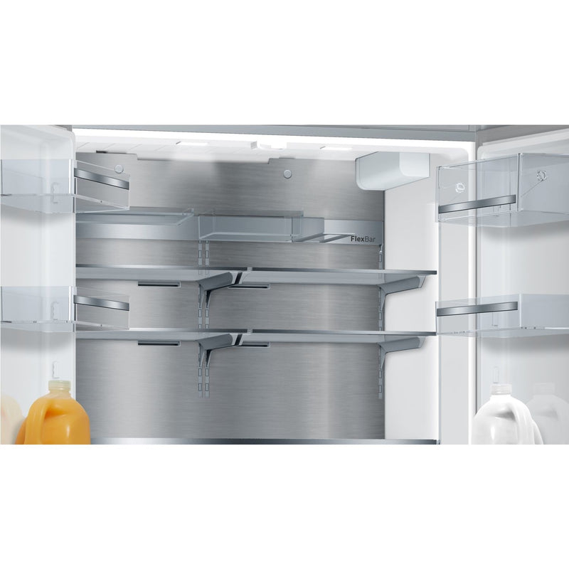 Grade B Bosch Series 8 KFF96PIEP Freestanding 573 Litre American Frost Free Fridge Freezer Stainless Steel