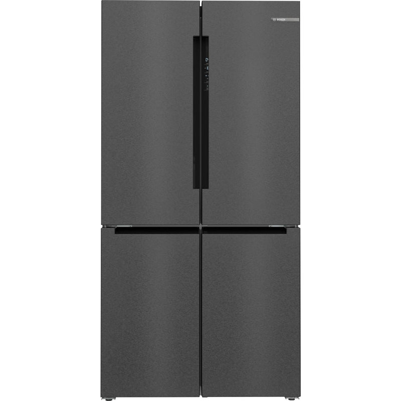Grade A Bosch Series 6 KFN96AXEA 605 Litre Frost Free American Fridge Freezer With Multiflow Black Stainless Steel