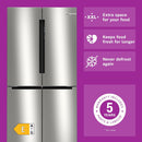 Grade B Serie 4 605 Litre Four Door Freestanding Fridge Freezer - EasyClean Stainless Steel