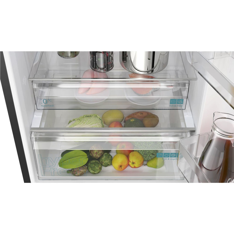 Grade B Siemens iQ300 KG49NXXDF Freestanding 440 Litre 60/40 Frost Free Fridge Freezer Black Stainless Steel
