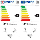 Grade A Bosch Serie 2 KGN34NLEAG Freestanding 300 Litre 50/50 Frost Free Fridge Freezer Stainless Steel Look