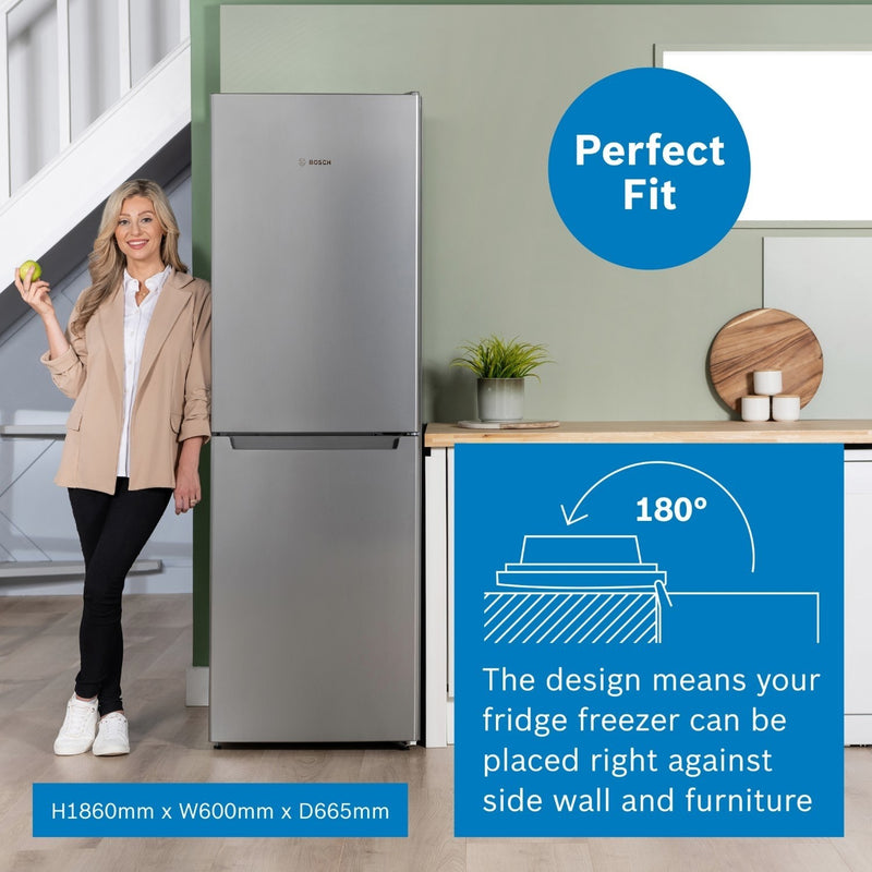 Grade B Bosch Serie 2 KGN34NLEAG Freestanding 300 Litre 50/50 Frost Free Fridge Freezer Stainless Steel