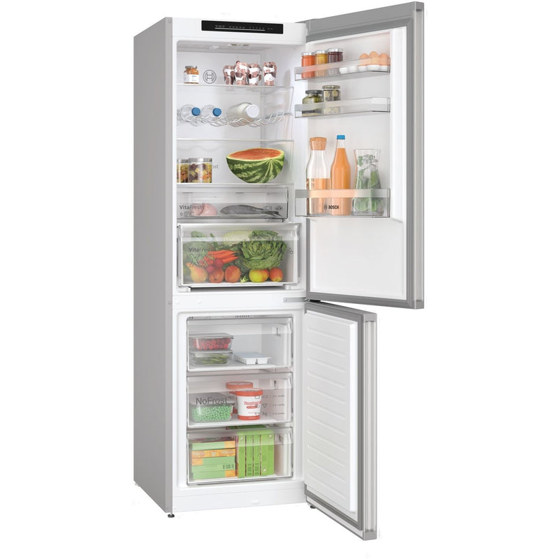 Grade B Bosch Series 4 KGN362LDFG Freestanding 321 Litre 60/40 Frost Free Fridge Freezer Stainless Steel Look