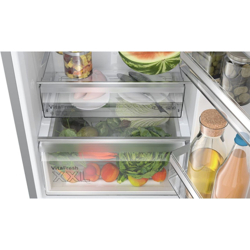 Grade C Bosch Series 4 KGN392LAF Freestanding 363 Litre 70/30 Frost Free Fridge Freezer Stainless Steel