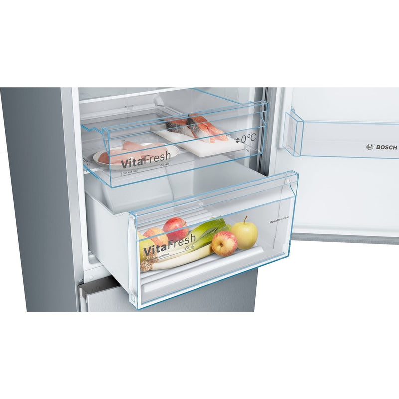 GRADE A2 - Bosch Series 4 366 Litre 70/30 Freestanding Fridge Freezer - Stainless Steel