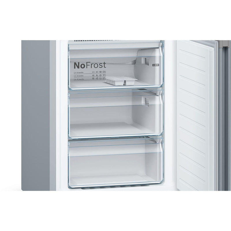GRADE A2 - Bosch Series 4 366 Litre 70/30 Freestanding Fridge Freezer - Stainless Steel