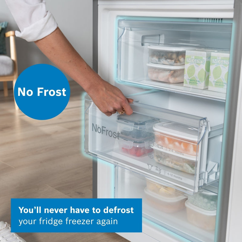 Grade B Bosch Serie 4 KGN392WDFG Freestanding 363 Litre 70/30 Fridge Freezer White