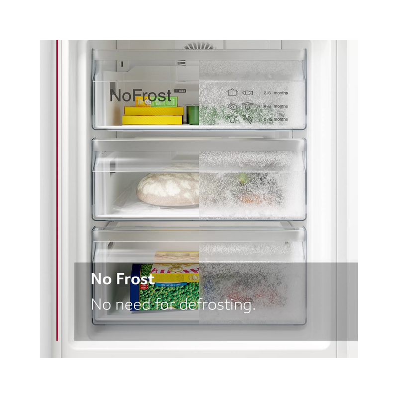Grade A Neff KI7861FE0G Integrated 260 Litre 70/30 Frost Free Fridge Freezer White