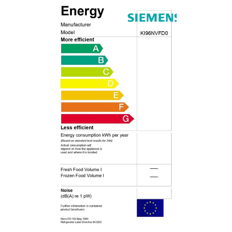 Grade B Siemens IQ300 KI96NVFD0 Integrated 290 Litre 70/30 Frost Free Fridge Freezer White