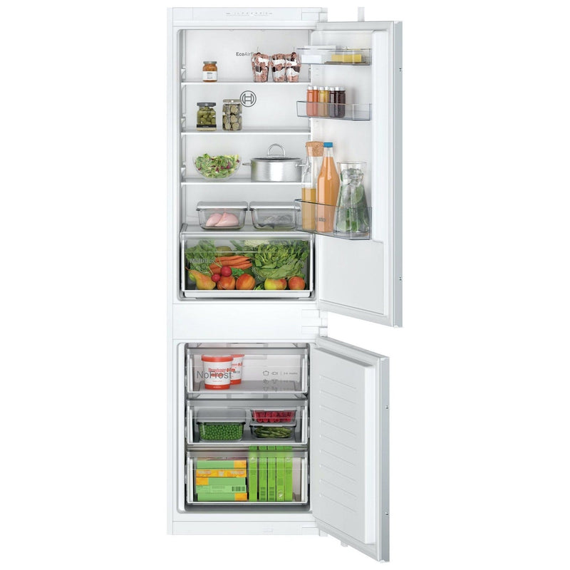 Grade A Bosch Series 2 KIN86NSE0G Integrated 260 Litre 60/40 Frost Free Fridge Freezer White