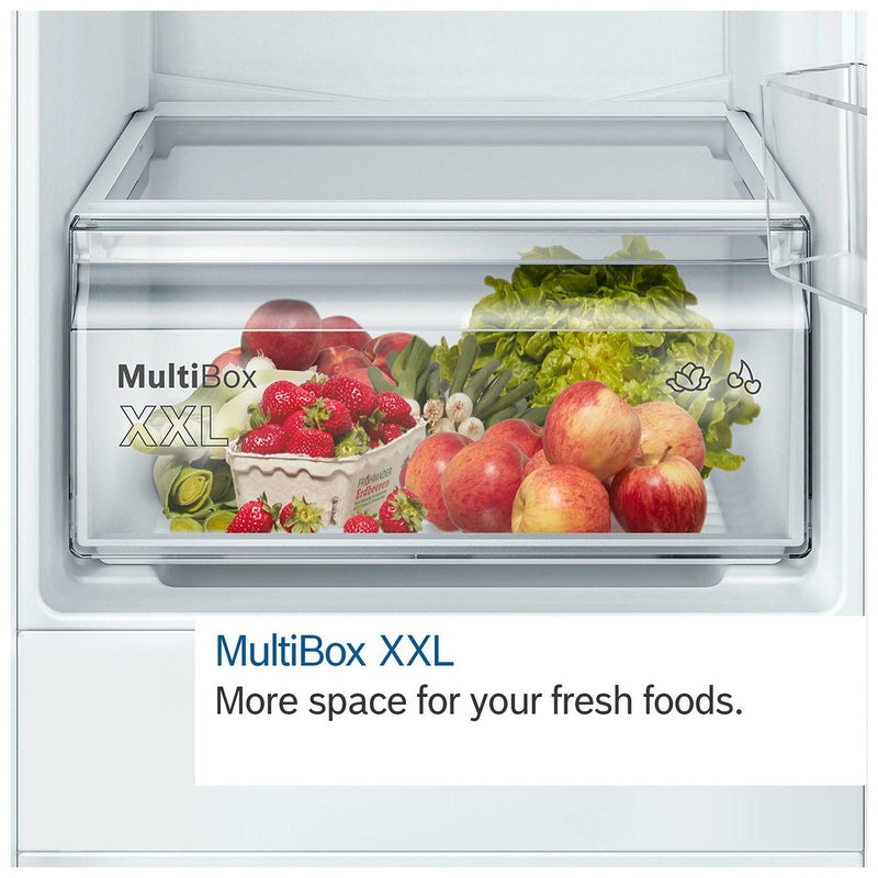 Grade A Bosch Series 2 KIN86NSE0G Integrated 260 Litre 60/40 Frost Free Fridge Freezer White