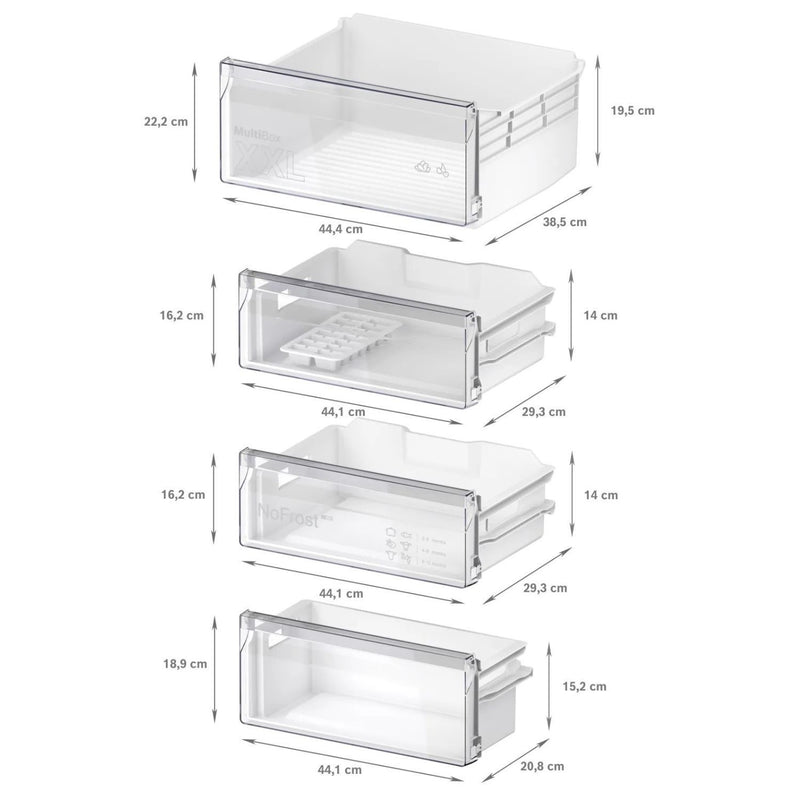 GRADE A1 - Bosch Series 2 290 Litre 60/40 Integrated Fridge Freezer