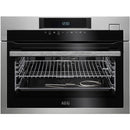 Grade A AEG KSE782220M SteamBoost Multifunction Compact Steam Oven With ProSight Touch Controls Stainless Steel