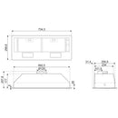 Grade A Smeg KSG70E 73cm Canopy Cooker Hood Silver