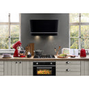 Grade B Smeg KV28N 80cm Angled Chimney Cooker Hood Black