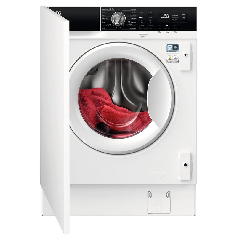 Grade B AEG 7000 Series ProSteam LF7E7431BI Integrated 7KG 1400 Spin Washing Machine White