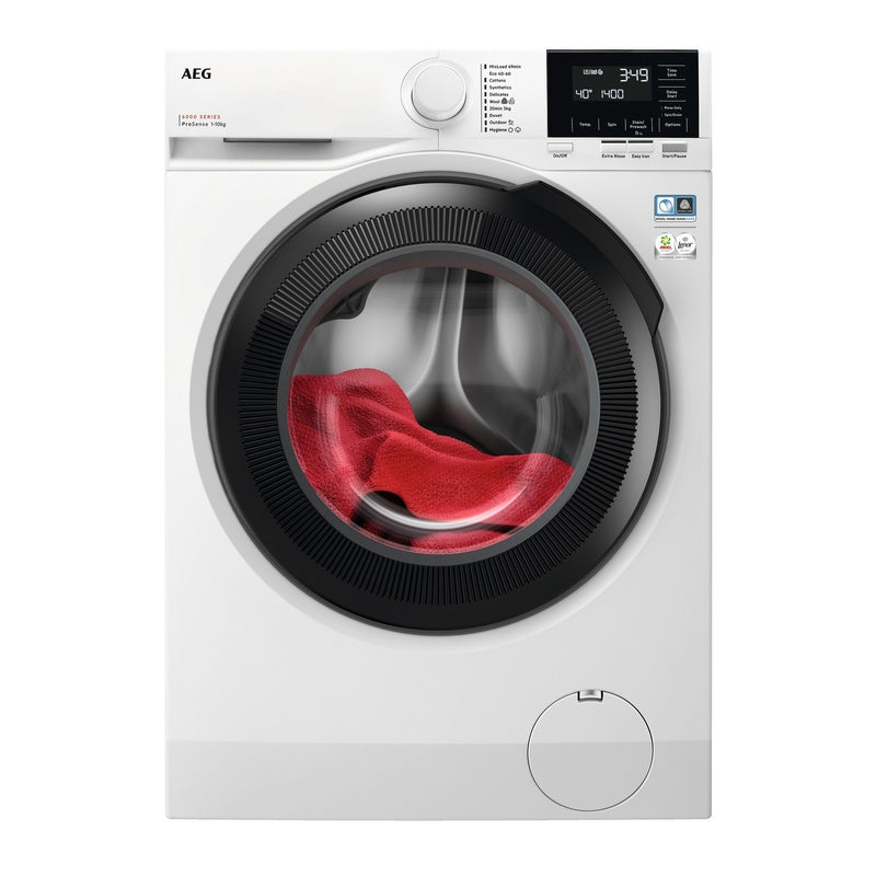 Grade B AEG 6000 Series LFR61144B Freestanding 10KG 1400 Spin Washing Machine White