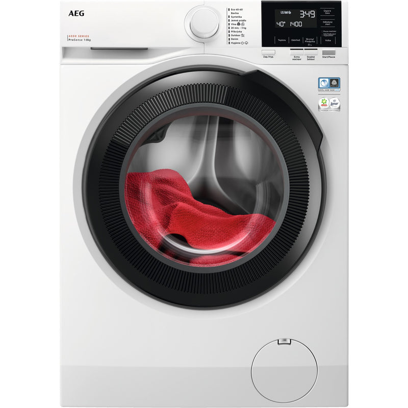 Grade A AEG 6000-Series LFR61844B Freestanding 8KG 1400 Spin Washing Machine White