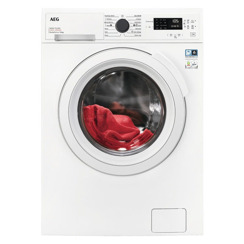 Grade B AEG 6000 Series AutoSense LWX60966B Freestanding 9/6KG 1600 Spin Washer Dryer White