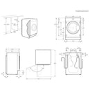 Grade A AEG 6000 Series AutoSense LX6WG84634BI Integrated 8/4KG 1600 Spin Washer Dryer White