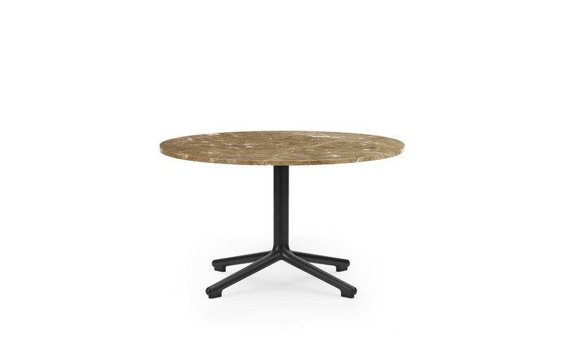 Normann Copenhagen Lunar Coffee Table Black Alu H40 Ø70 cm Marble