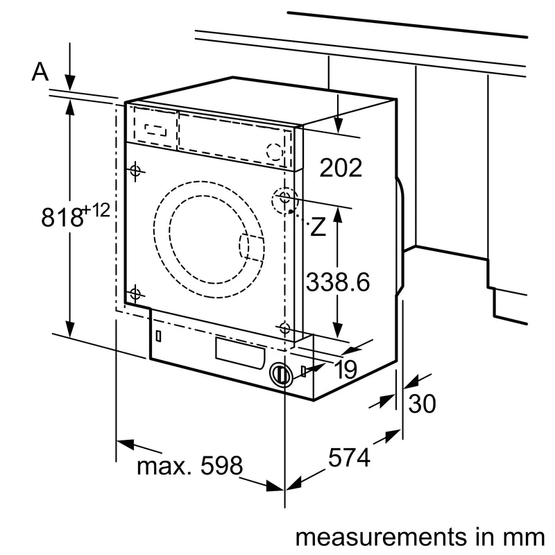Bosch Series 6 Built-In Washer 8kg WIW28302GB