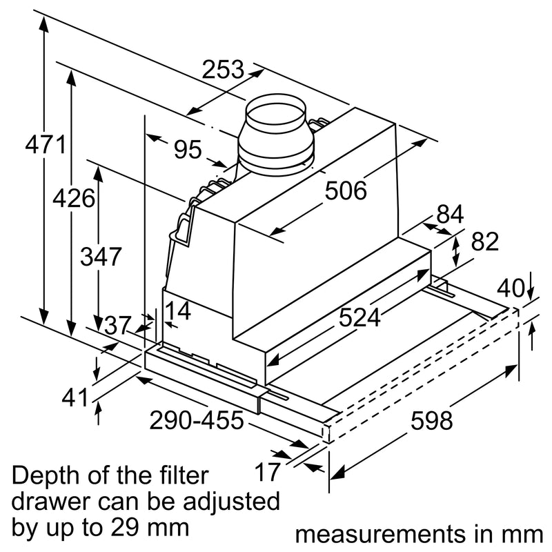 Bosch Integrated Hood 60cm DFS067A51B