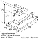 Bosch Series 4 Telescopic Hood 90cm DFS097A51B